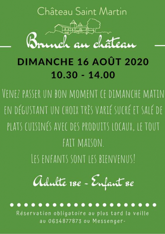 Brunch - 16 août 2020, Pouillon, Château Saint-Martin